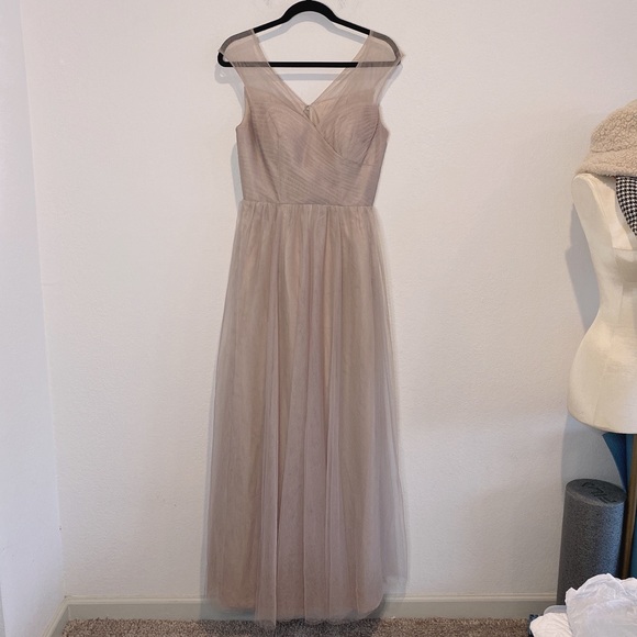 Birdy Grey Chiffon Taupe Bridesmaid Dress - Picture 1 of 5